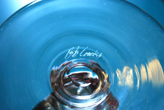 RARE Hand Blown DOUBLE NAUTILUS Water Goblet BOB CROOKS Signed British ART GLASS