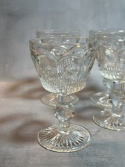 4- Bartlett Collins St. Genevieve Clear Wine Glasses Vintage 1960’s