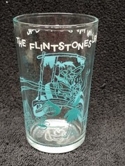 Vintage 1962 FLINTSONES BLUE HANNA-BARBERA PRODUCTIONS INC 8oz JUICE GLASS
