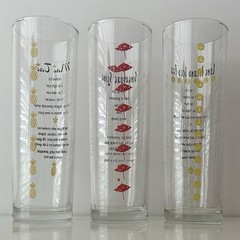 Vintage Libbey Drink Recipe Cocktail Glasses