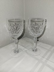 Clear Crystal Claret Wine Deauville Wine Glasses By Cristal d’Arques Set Of 2