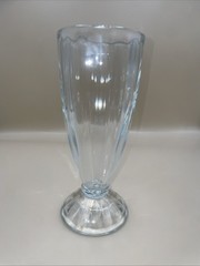 Vintage Libbey Soda Fountain Parfait Sundae Milkshake Ribbed Footed Glass 7.5”