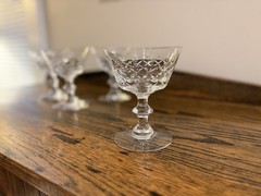 Lot of 4: Beautiful: Maryland By Heisey Champagne Coupe/Tall Sherbet Crystal