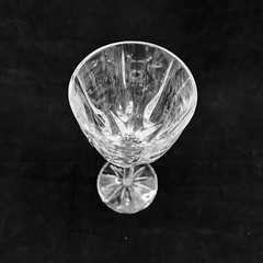 Mikasa Crystal Apollo Wine Glass Clear Cut Multi Sided Stem 7 5/8