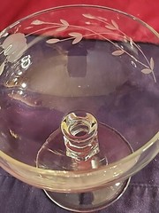 Vintage Princess House Heritage Crystal Footed Dessert/Sherbet Glasses Set of 2