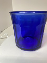 Luminarc Arcoroc Cobalt Blue Glass 10 Panel Tumbler 500ml Made in France