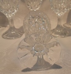 Crystal D’Adriana Luna Set Of 6 Clear Wine Water Glass Goblet Stemware 5.75″