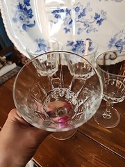 2 Cristal d’Arques Durand CHANTELLE Crystal Wine Goblet Glass 7.1/4″