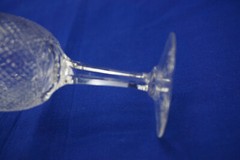 Diamond & Fan Cut Glass (8) Cordial Glasses, 4 1/2″ (B51)
