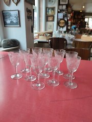 Baccarat 10 Glasses In Crystal Model Molière 13.5Cm