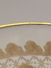ST LOUIS CRYSTAL STL22 Early Gold Rim Wine Claret Cocktail Glass Scroll