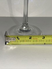 4 Blue Wine Glasses with Clear Stems Goblets 9 1/8″ Barware Stemware