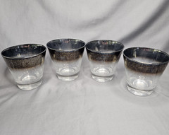 Vintage MCM Dorothy Thorpe Mercury Fade Whiskey Glasses – Set of 4 – Mid‑Century