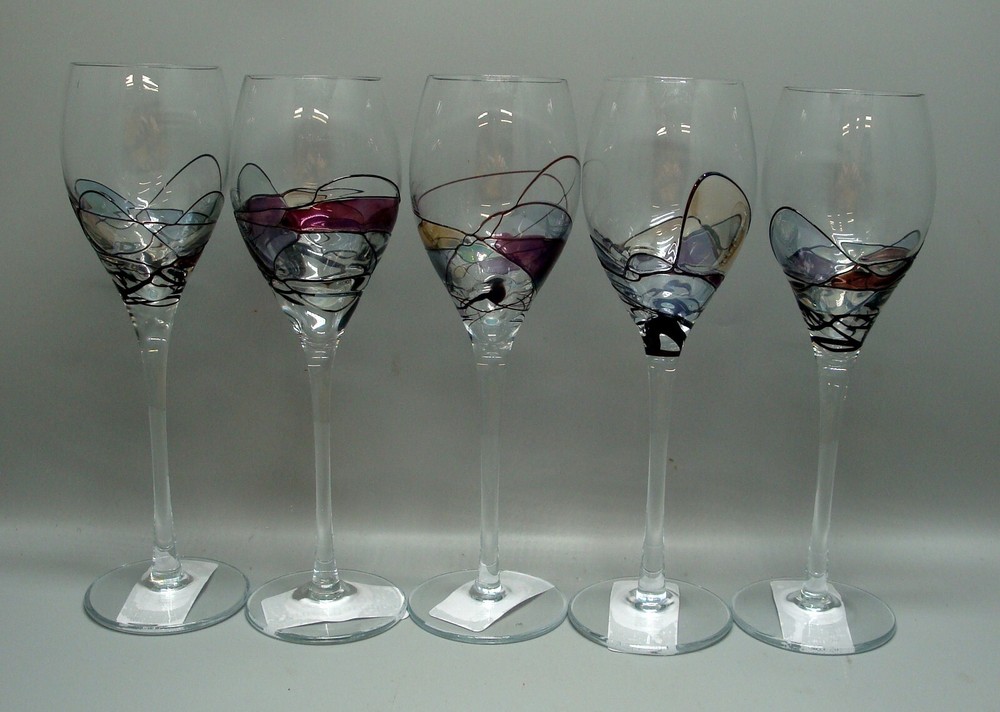 Coronet Barcelona SAGRADA 7-7/8″ Sherry Glasses SOLD IN SET OF FIVE