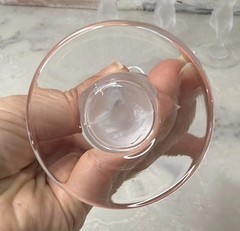 4 BAYEL France Bacchante Frosted Female Nude Stem Glass Set Manganese