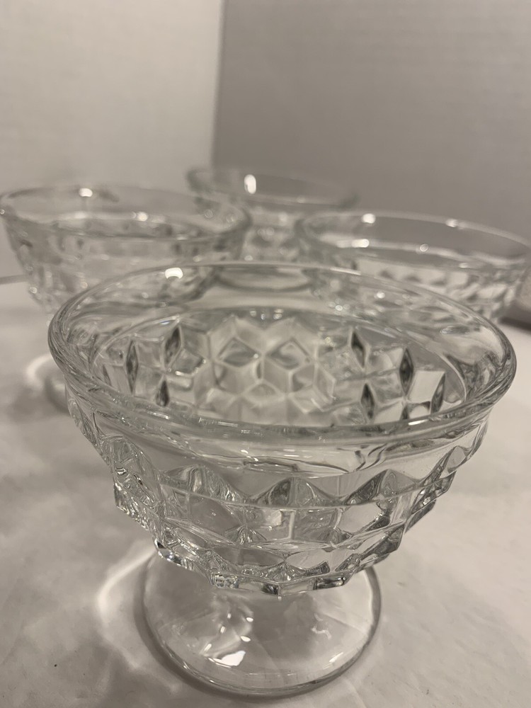 Fostoria Crystal Glass American Sundae Parfait Cups Set Of 4 American Clear Mint