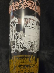 Vtg Hazel Atlas Americana Series Drinking Glass Tumbler «Honeymooning» 10oz