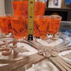 Vintage MCM Asian Style Sake Set for 4 Luminarc France