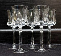 Set of 5 – Mikasa Marquis – 7.25″ Cut Crystal Wine Glasses Goblets (79)