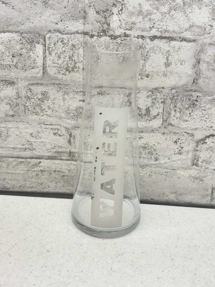Mid Century Modern Torre & Tagus Etched Tumble – Up Water Carafe With Glass