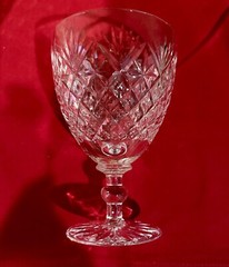 Webb Corbett Warwick Clear Crystal Wine Or Water Goblet Glasses Ball Stem Set 4