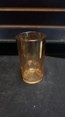 LOT OF 4 -4″ TALL CARNIVAL GLASS DIMPLE TUMBLER/GLASS