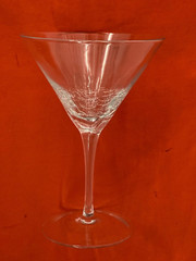 PIER 1 — CRACKLE-CLEAR — MARTINI DRINK GLASS