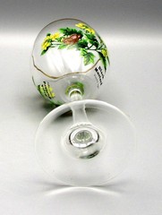 Royal Worcester WORCESTER HERBS Black Mustard Wine Glass Botanical & Gold Trim