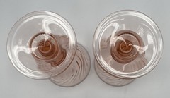 Arcoroc France Luminarc Rosaline Pink Swirl Water Goblets Sold in Sets Of 2