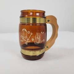 2 Vintage Siesta Ware Brown Barrel Drinking Mugs Western Pair Cowboy Boots cups