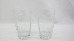 Libbey Chivalry Clear Glasses Textured Tumblers 5.25″ & 6.25″ Mixed Lot of 3