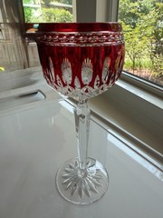 Retired Waterford Crystal Clarendon Ruby hock wine glass (one)