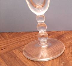 Libbey Glass Knob Hill Set of 4 Whiskey Sour Clear Blown Glass Bubble Stem
