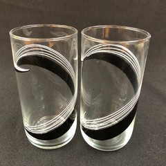 Vintage Libbey Swirl Atomic Highball Cocktail Glasses Lot of 4 Drinkware