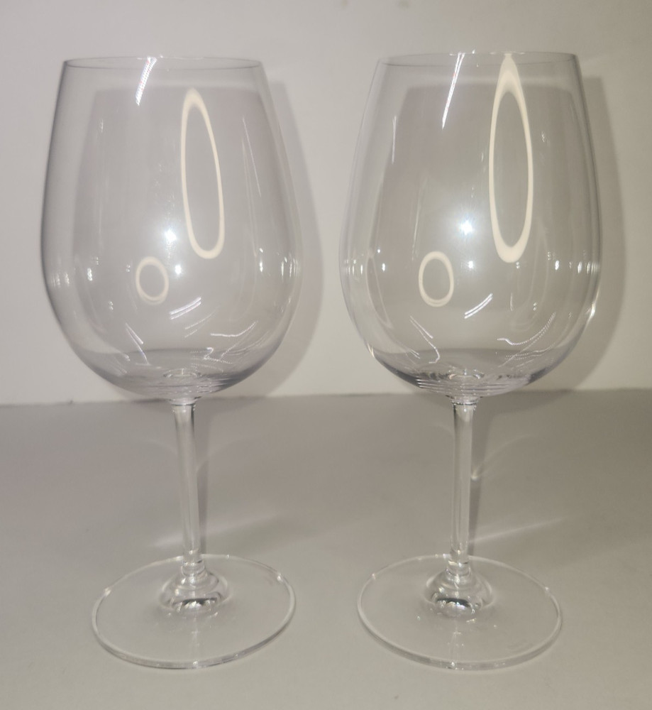Pair Of Marquis Waterford Crystal Vintage Red Wine Goblets Glasses 8.75″ H Set 2