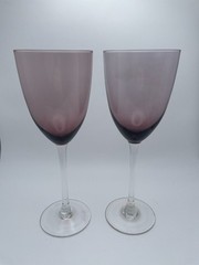 Lenox Blown Assorted Color Gems Stemmed Wine Glasses 10oz Green Blue S/6 B93