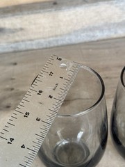 1970 Vintage Libbey Tumbler Glasses Rounded Weighted Base Smoke Glass Set of (4)