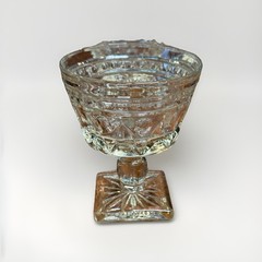 Set of 8 VTG Indiana Glass Colony Park Lane clear 6oz stem Wine Water Goblets