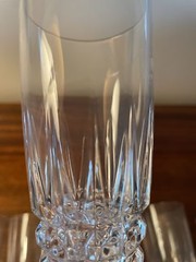 Set of 6 Vintage Pompadour Crystal Cristal d’Arques Champagne Flutes France