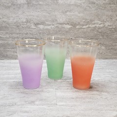 Vintage West Virginia Glass Blendo Tumbler Frosted Multicolors