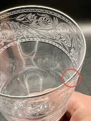 Fostoria Renaissance Platinum Trim Iced Tea Glass Goblet 6 5/8″