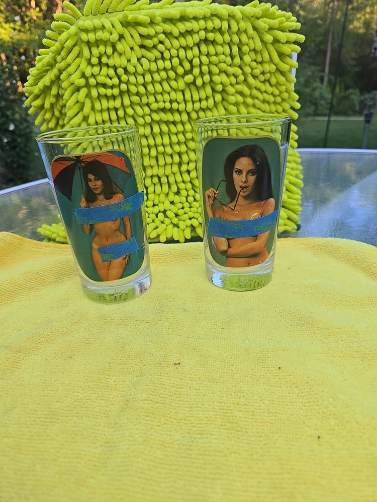 Vintage Novelty High Ball Bar Glasses
