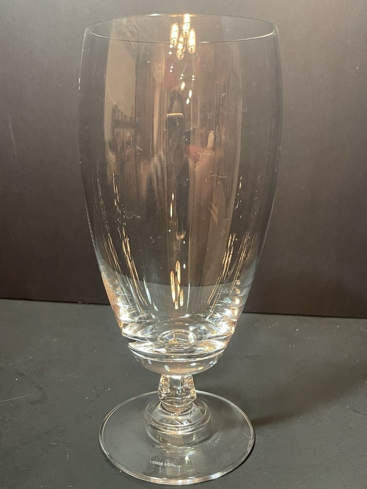 1 Elegant Lenox USA Ice Tea Glass Goblet Tumbler 16 Ounce Drink Bar Ware 7.25”