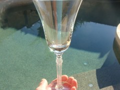 Glastonbury Lotus Pattern Stem 470 Clear 4 Water Goblets Glasses Vintage 8 1/4″