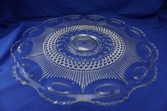Tiffin Bullseye / US Glass Manhattan Torte Plate, Punch Bowl Underplate 22 (S33)