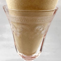 Tiffin Franciscan Pink Goblets Water Wine Etched 6.5” Depression Vintage Set / 2