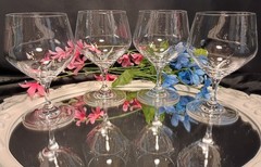4 Kenneth Cole REACTION Master Glass Lead-Free Crystal Wine Glasses Goblets Set