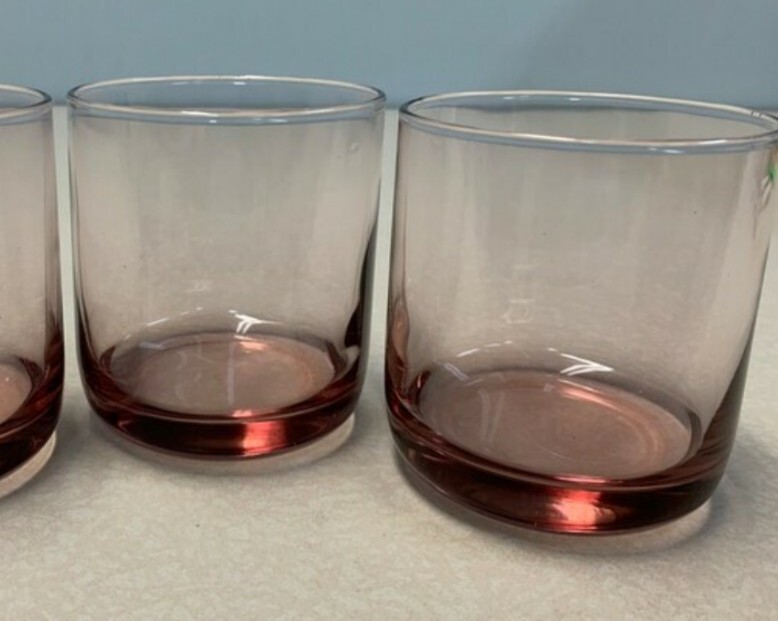 Set of 2 Libbey METROPOLITAN PLUM 8oz Rocks Old Fashioned / Juice Glasses