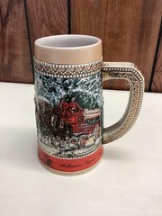 Vintage Budweiser Clydesdale Stein Anheuser Busch Beer Mug Horses Ceramic USA