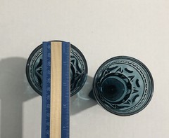 Vintage Noritake Provincial Colonial Blue X2 Goblet Drinking Glass NCS75C26 BBA